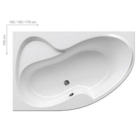 Ванна асимметричная Ravak Rosa II C421000000 170x105 L/R