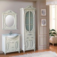 Мебель в ванную комнату Ольвия (Атолл) Napoleon 95 argento (комплект)