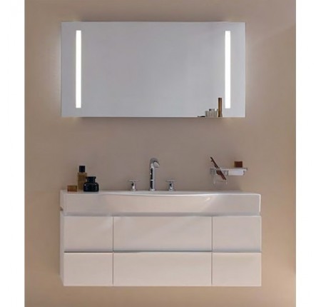 Набор мебели Laufen PALACE New тумба с умывальником 4013010754631 120х51 + зеркало с подсветкой 120x62 белый глянец