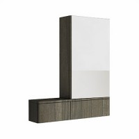 Шкафчик с зеркалом Kolo Nova Pro 88442 70,8x85x17,6 см серый ясень