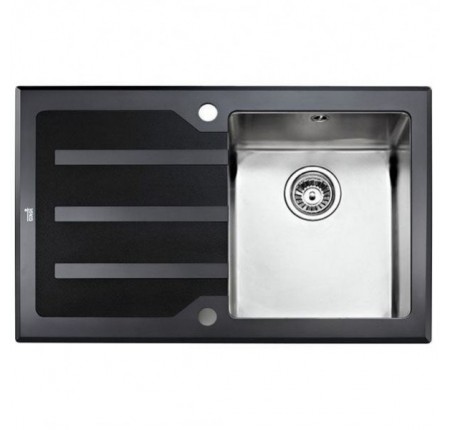 Мойка для кухни Teka Lux 1B 1D LHD 78 12129007 полированная, черное стекло
