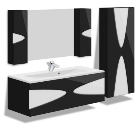 Мебель в ванную комнату Mikola-M Маранелло 90 см (комплект) черная