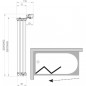 Шторка для ванны Ravak VS3-115 белый transparent (795S0100Z1)