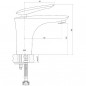 Змішувач для раковини Cersanit Mayo S951-144 із гідрозатвором Click-Clack
