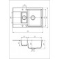 Мойка для кухни Romzha Jorum 78D Grafit (201) 780x500mm