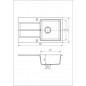 Мойка для кухни Galati Quadro Antracit (901) 780x435mm