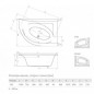 Ванна асимметричная Radaway Mistra 150x100 (WA1-07-150x100L/P) + сифон