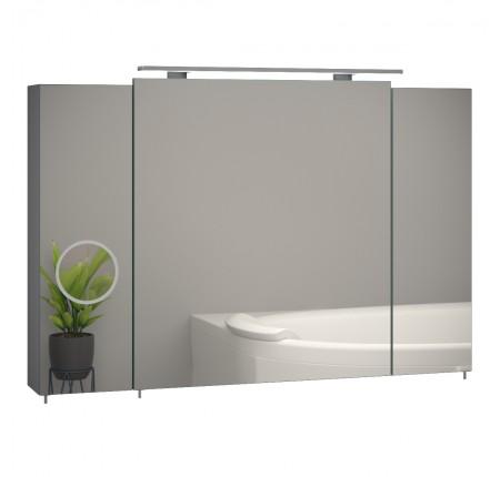 Зеркальный шкаф Sanwerk EVEREST Zoom 100 цв. серый без подсветки, 3F