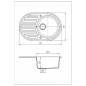 Мойка для кухни Solid Элегант (антрацит) 770x500mm
