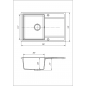 Мойка для кухни Solid Модус (серый) 780x510mm