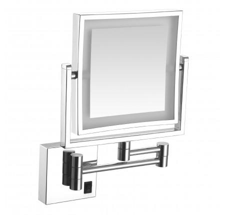 Зеркало квадратное с подсветкой, механическое включение, подвесное, Volle cromo	2500.280801