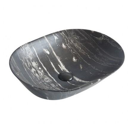 Умывальник Volle 13-40-255MAR 59x43x14см накладной керамический под темный мрамор