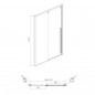 Душевая дверь в нишу Volle Aiva 10-22-686 120x195см, раздвижная, прозрачное стекло 8мм, хром
