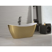 Ванна акрилова BESCO VIYA GLAM, колір золотий ретро 160х70 з сифоном клік-клак