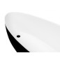 Ванна BESCO GOYA ретро 160х70 з сифоном клік-клак (чорна ззовні, біла середина)