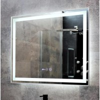 Зеркало Dusel DE-M0061S1 Silver 75х100 см с часами 600624