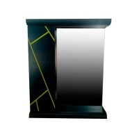 Зеркало с полками Plastic 2.1 Антрацит grey yellow левый 60 см