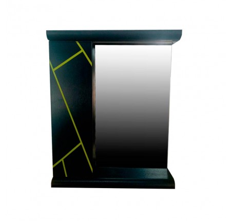 Зеркало с полками Plastic 2.1 Антрацит grey yellow левый 80 см